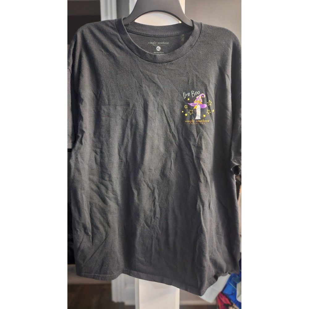 Simply Southern Women's Honkus Ponkus Halloween Goose Wizard Graphic T Black XL